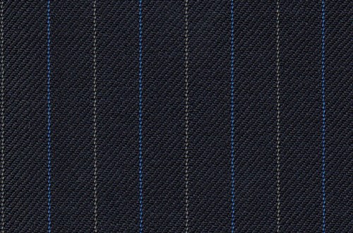 Navy with Electric blue & white pin stripes
