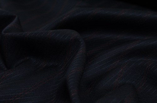 Navy Rhadame Twill with Red Stripe