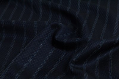 French Navy Rhadame Twill with Blue Stripe
