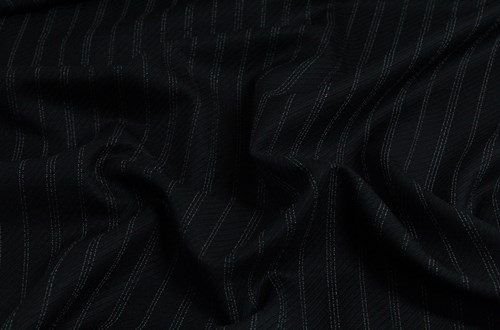 Black Rhadame Twill with white stripe