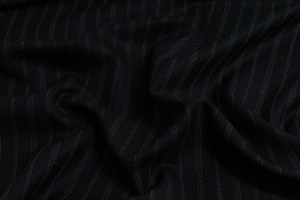 Black Rhadame Twill with white stripe