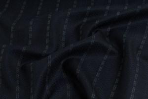 Navy chevron twill with wide white stripe
