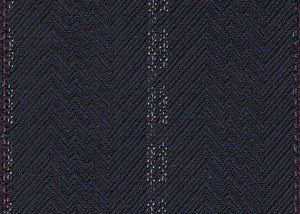 Navy chevron twill with wide white stripe