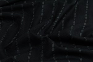 Black chevron twill with wide white stripe