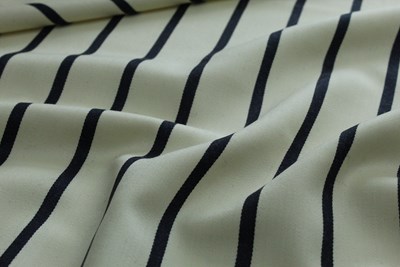Off White / Navy Stripe