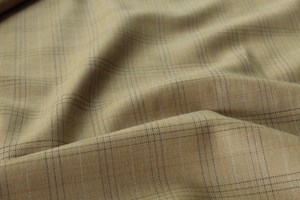 Gold herringbone check