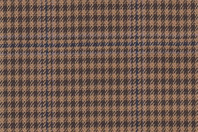 Biscuit/Brown check with blue overcheck