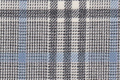 Ivory with grey & light blue check