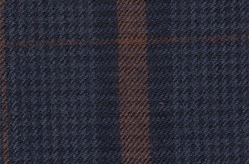 Blue with Navy & Brown check