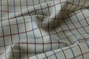 Ivory with Black/Red/Blue checks