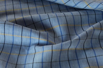 Light Blue with Navy/Blue/Yellow checks
