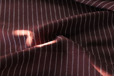 Burgundy with white stripes