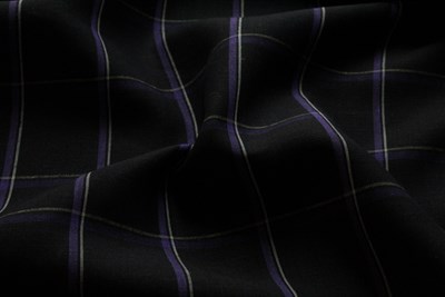 Black with Purple & Ivory check