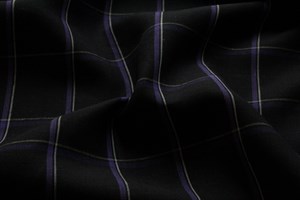 Black with Purple & Ivory check