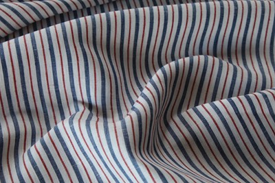 White with Red & Blue Stripes