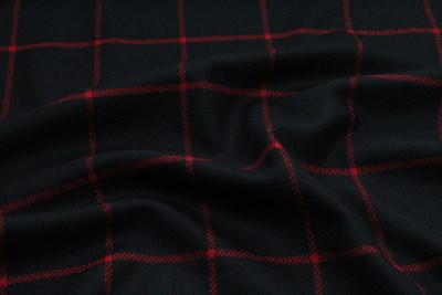 Black w/ Red Check