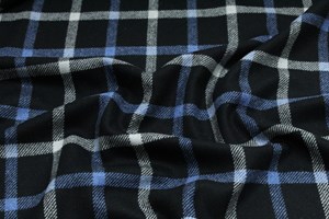 Black w/ Ivory & Sky Blue overcheck