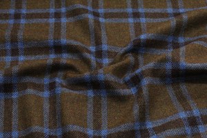 Tan w/ blue & Brown check