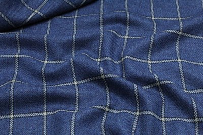 Blue w/White/Black Check