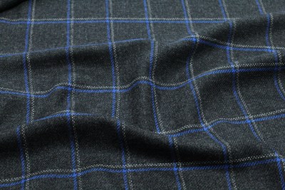 Grey w/ White & Blue Check