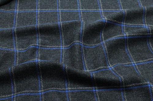 Grey w/ White & Blue Check