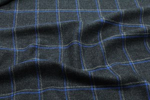 Grey w/ White & Blue Check
