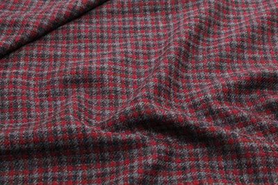 Grey & Red Micro check