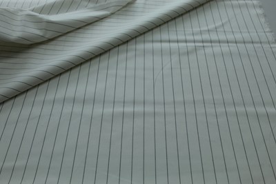 White with black Pin stripe