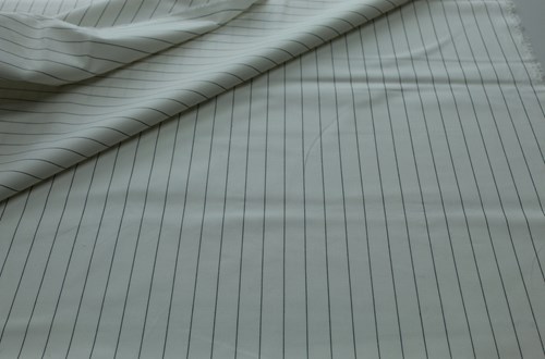 White with black Pin stripe