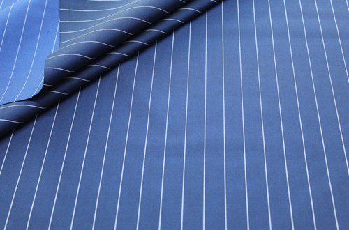Navy with White Pin Stripe
