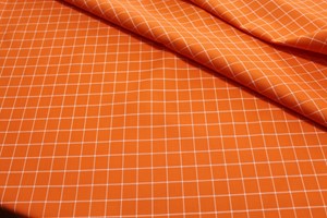 Orange with White Box Check