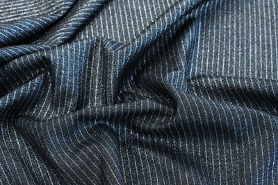 Black with Silver Lurex Stripe