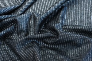 Black with Silver Lurex Stripe