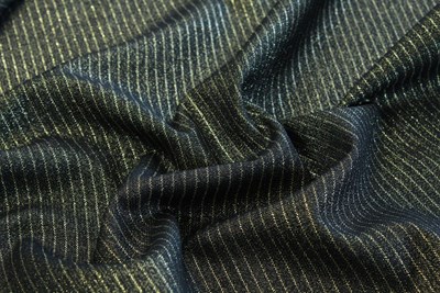 Black with Gold Lurex Stripe