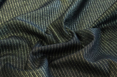 Black with Gold Lurex Stripe
