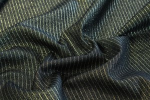 Black with Gold Lurex Stripe