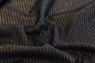 Black with Copper Lurex Stripe