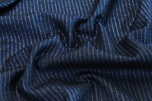 Black with Light Blue Lurex Stripe