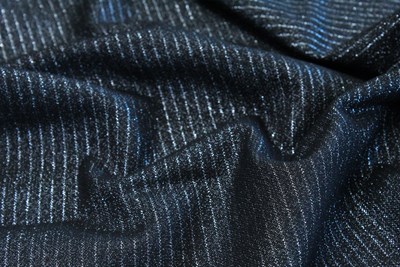 Black with Silver Lurex Stripe