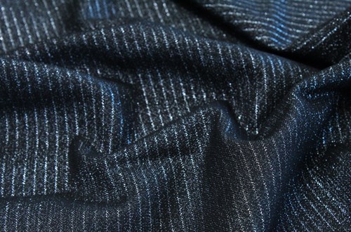 Black with Silver Lurex Stripe