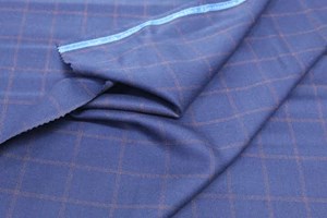 Blue with Orange Overcheck
