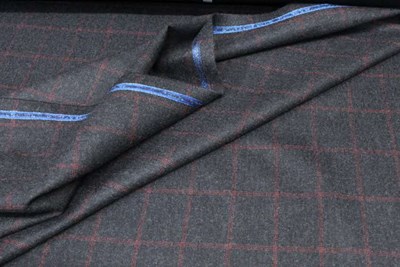 Charcoal Grey with Red Overcheck