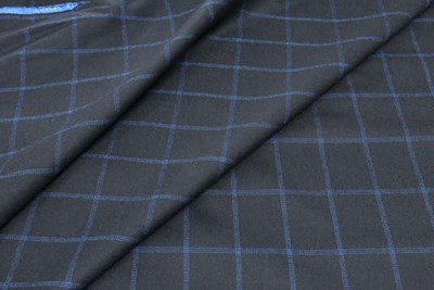 Black with Blue Overcheck