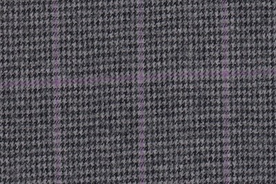Grey/Black Dogstooth with purple overcheck