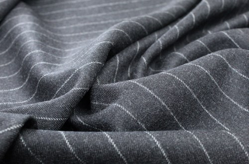 Charcoal Grey with White chalk stripe