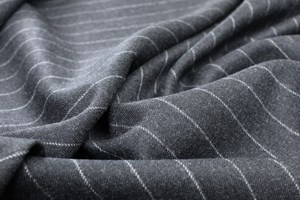 Charcoal Grey with White chalk stripe