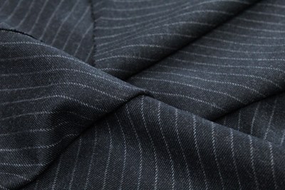 Charcoal Grey with White chalk stripe