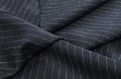 Charcoal Grey with White chalk stripe