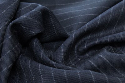 Charcoal Grey with White chalk stripe