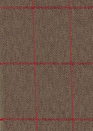 Light Brown with Red Check